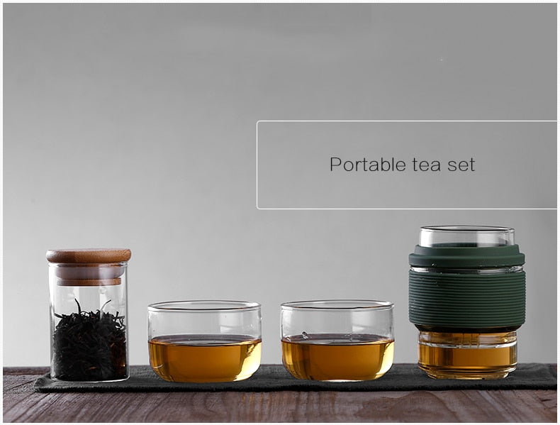 Glass Travel Tea Set