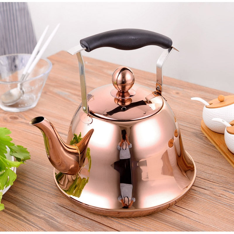 Stainless Steel Bell-Shaped Whistling Kettle (1 - 2 L)