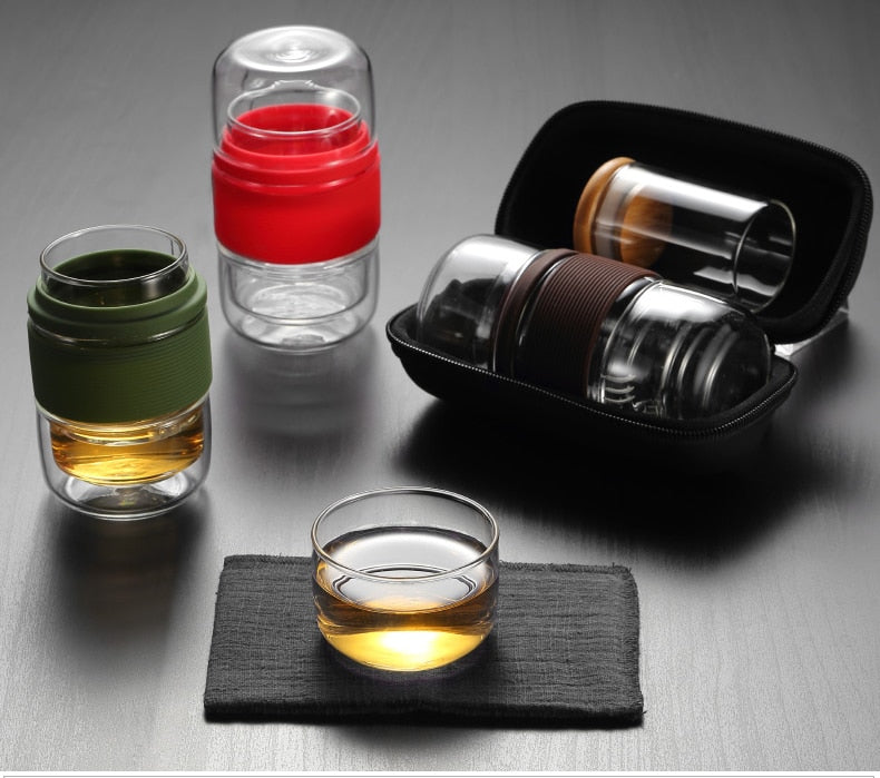 Glass Travel Tea Set