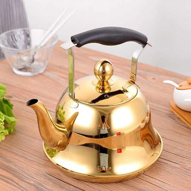 Stainless Steel Bell-Shaped Whistling Kettle (1 - 2 L)