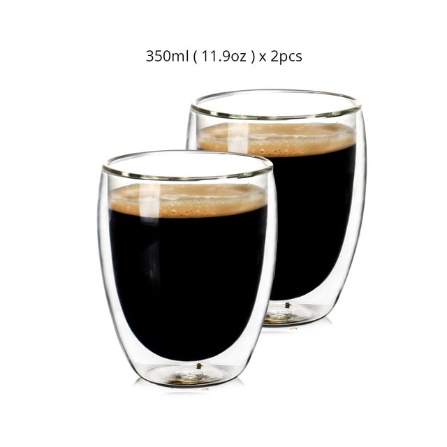 Double Wall Heat Resistant Glass Cups