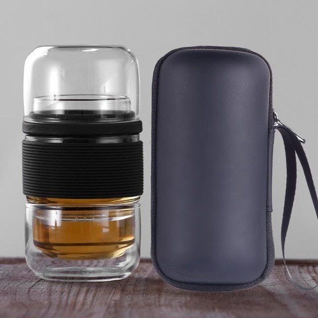 Glass Travel Tea Set