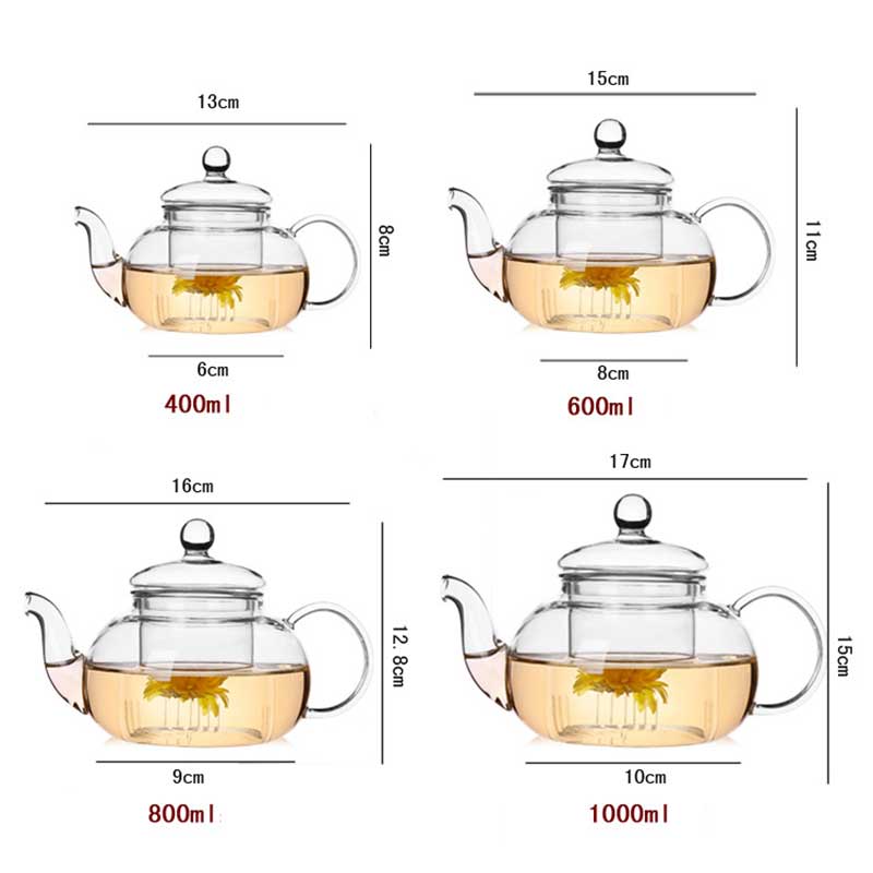 Glass Flowering Teapot